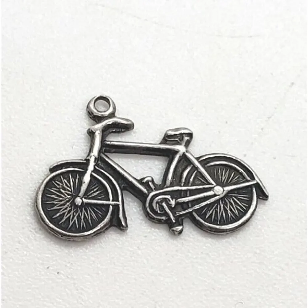 Vintage 925 Silver Charm Bike Bicycle 10 Speed Beach Cruiser KJM Co - Picture 1 of 5